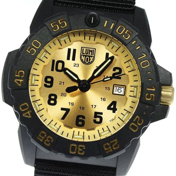 LUMINOX NAVY SEAL 3500 SERIES 3505.GP.SET Gold limited edition QZ Men's_739043
